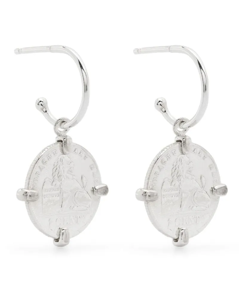 Wouters & Hendrix Coin hoop earrings Silber