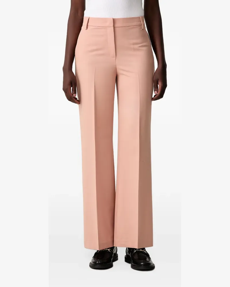 Sisley pressed-crease palazzo trousers - Rosa Rosa