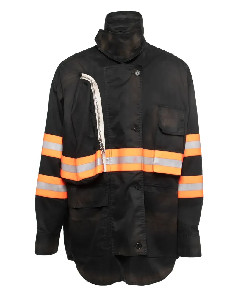 Calvin Klein Pre-owned Jacke mit reflektierenden Streifen - Schwarz Schwarz