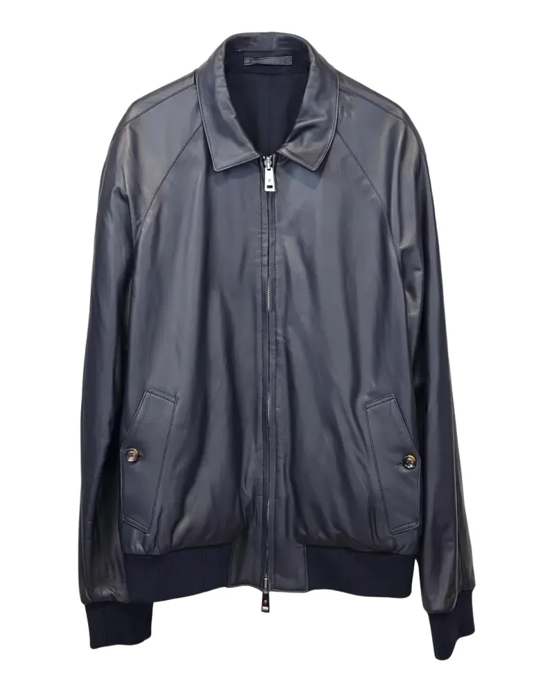 KIRED leather bomber jacket - Blau Blau