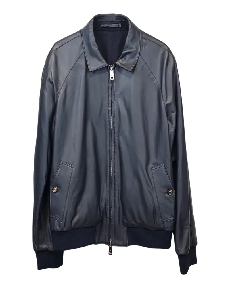 KIRED leather bomber jacket - Blau Blau