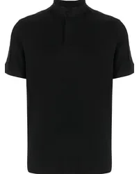 Emporio Armani Poloshirt mit Logo-Streifen Schwarz