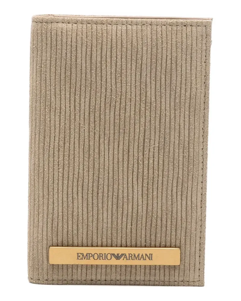 Emporio Armani logo-plaque wallet - Grau Grau