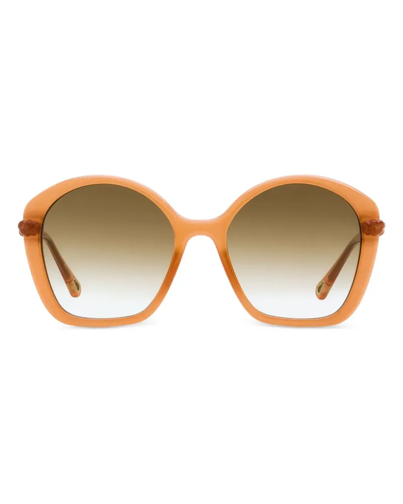 Chloé Oversized-Sonnenbrille mit Flechtdetail - Orange Orange