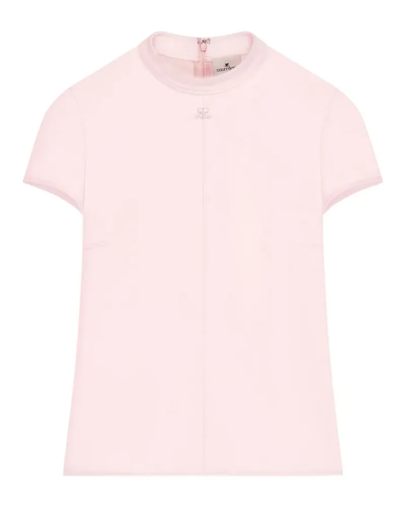 Courrèges Kurzärmeliges Krepphemd - Rosa Rosa