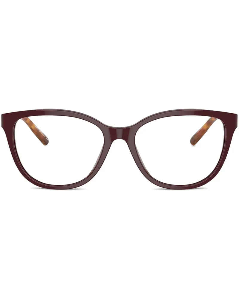Emporio Armani Brille mit Butterfly-Gestell - Rot Rot