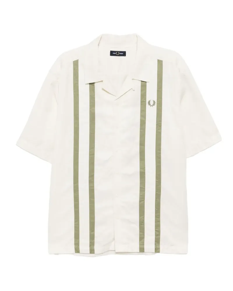 Fred Perry Gestreiftes Hemd mit Logo-Stickerei - Nude Nude