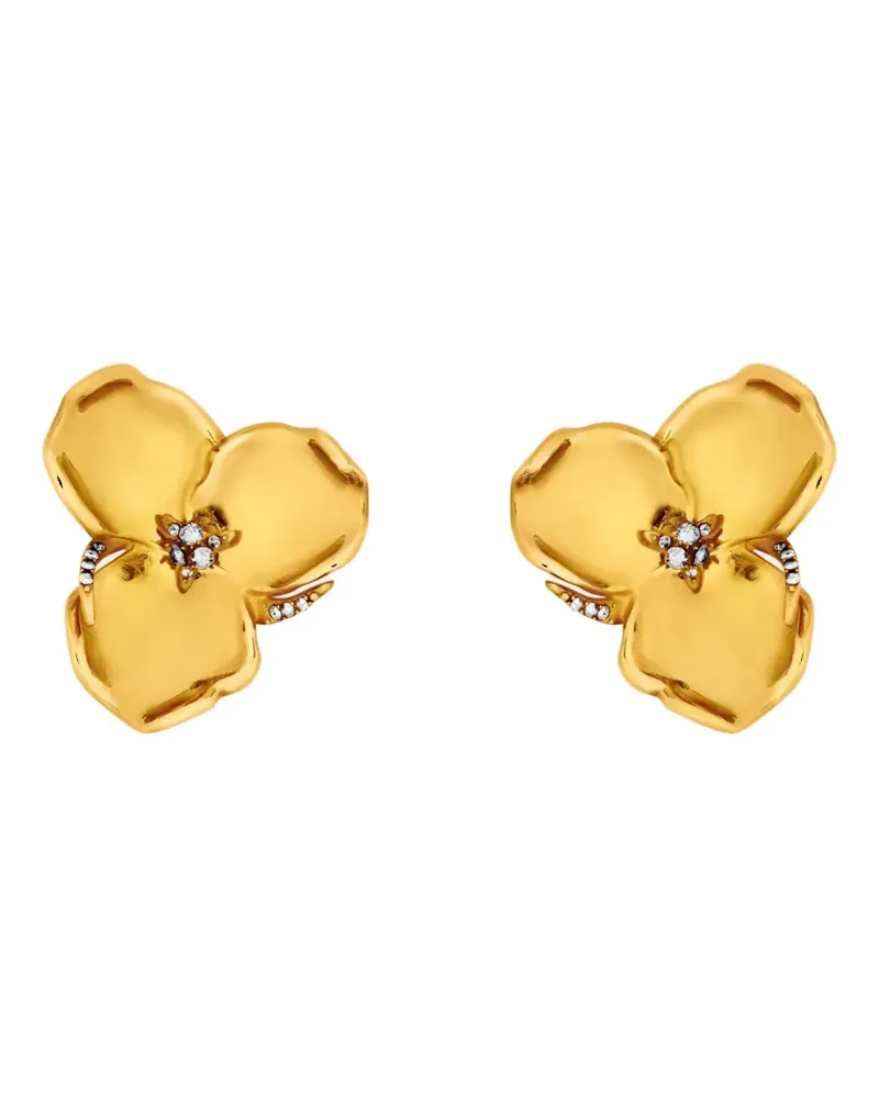 Oscar de la Renta Ohrstecker in Blumenform - Gold Gold