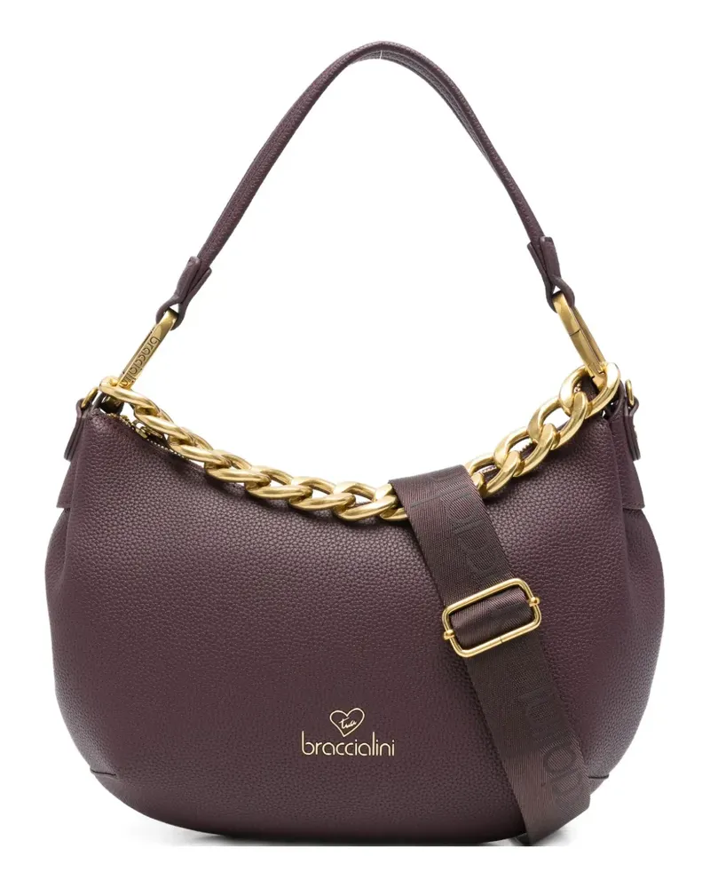Braccialini chain-detail leather shoulder bag - Violett Violett
