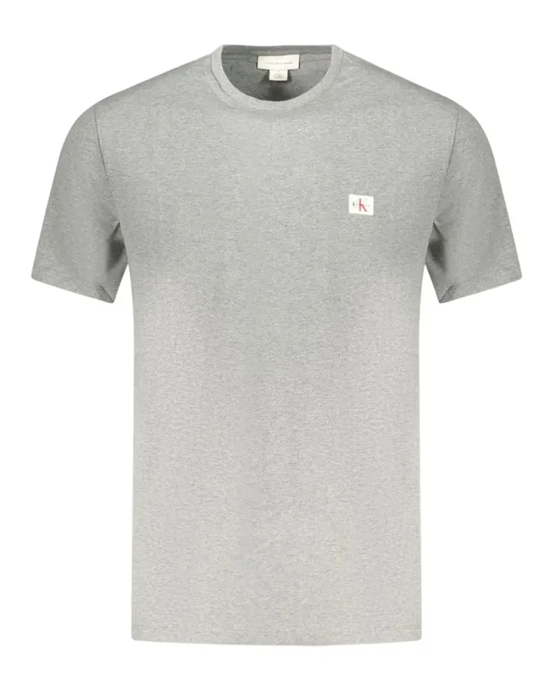 Calvin Klein Classic logo-patch cotton T-shirt - Grau Grau