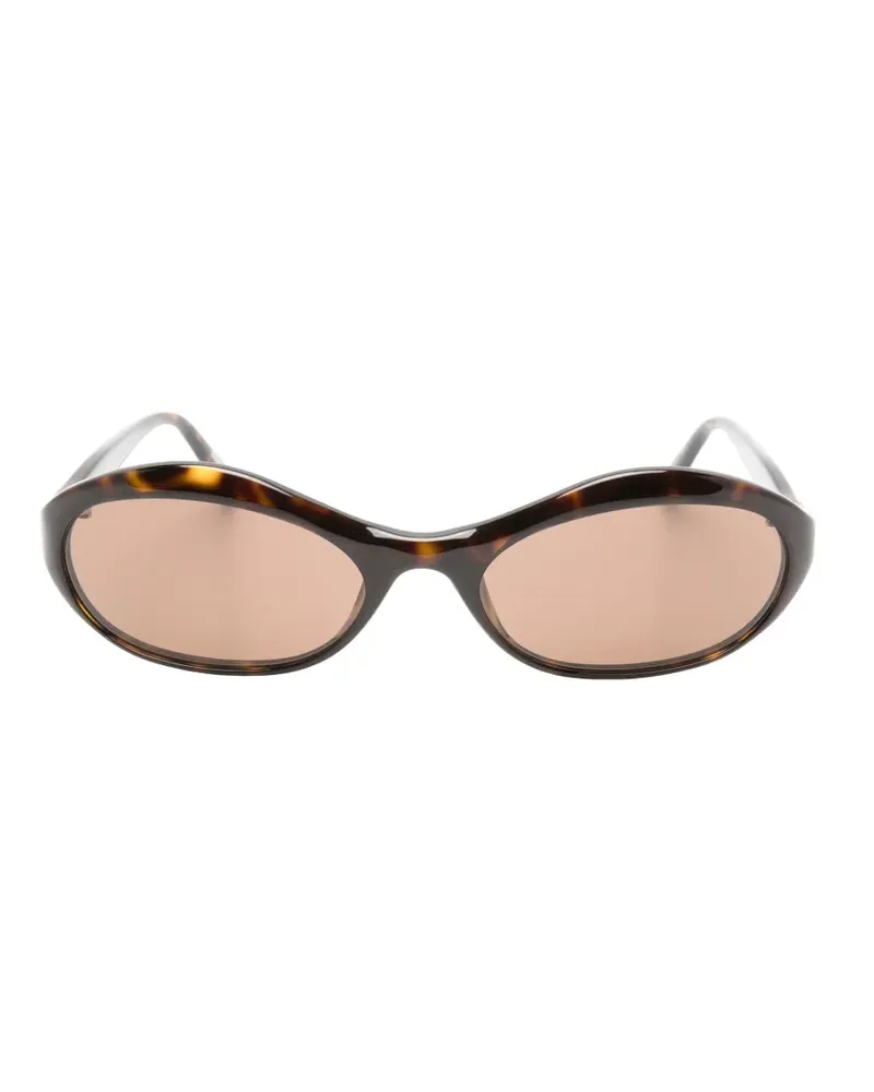 Magda Butrym Runde Sonnenbrille in Schildpattoptik - Braun Braun