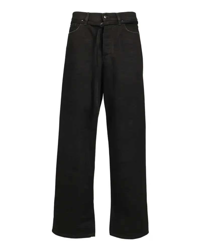 032c Down To Earth belted-waist jeans - Schwarz Schwarz