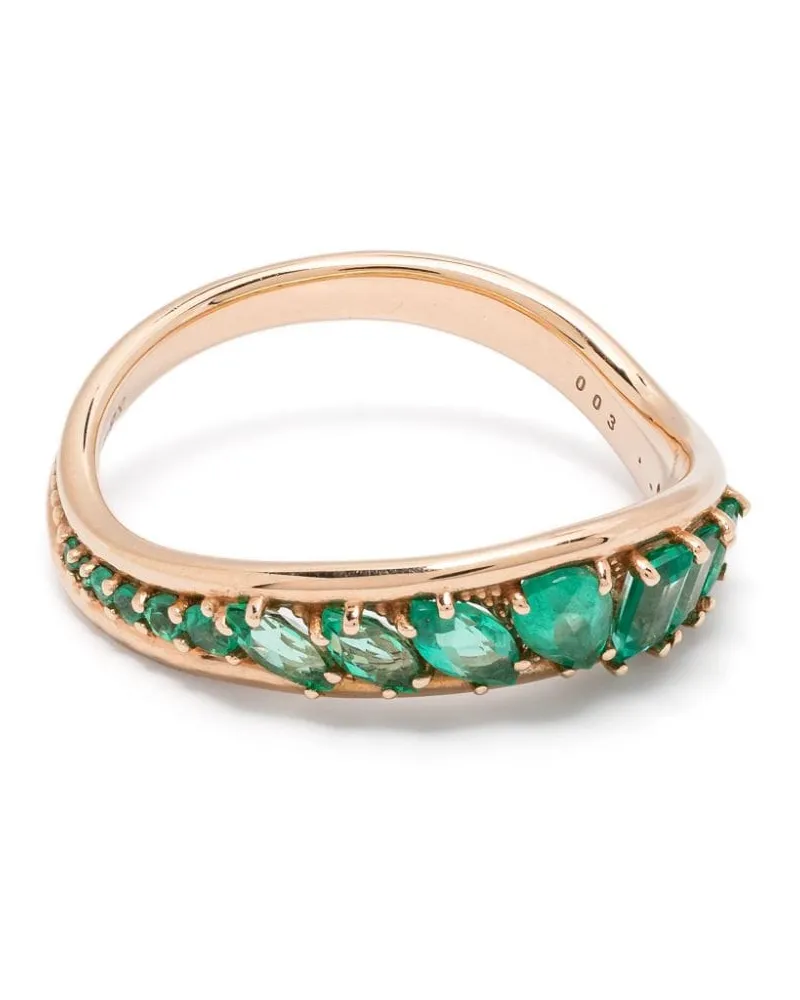 Fernando Jorge Emerald Stream Wave Ring Rosa