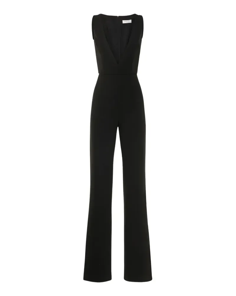 Michael Kors fitted wide-leg jumpsuit - Schwarz Schwarz