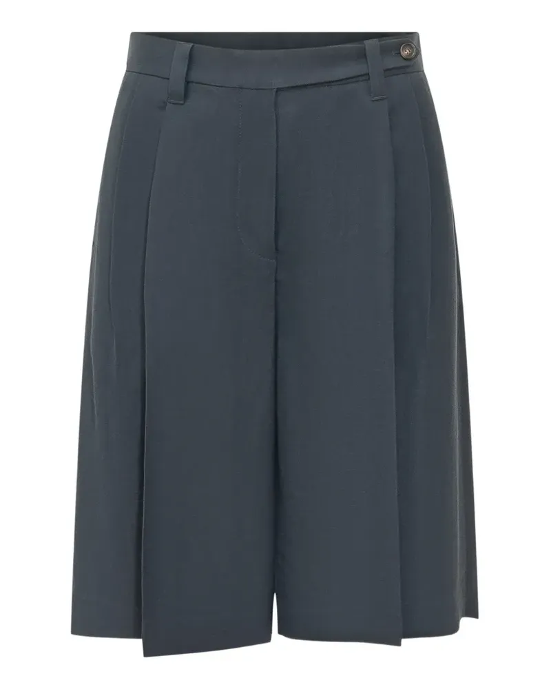 Brunello Cucinelli Knielange Shorts mit Falten - Blau Blau