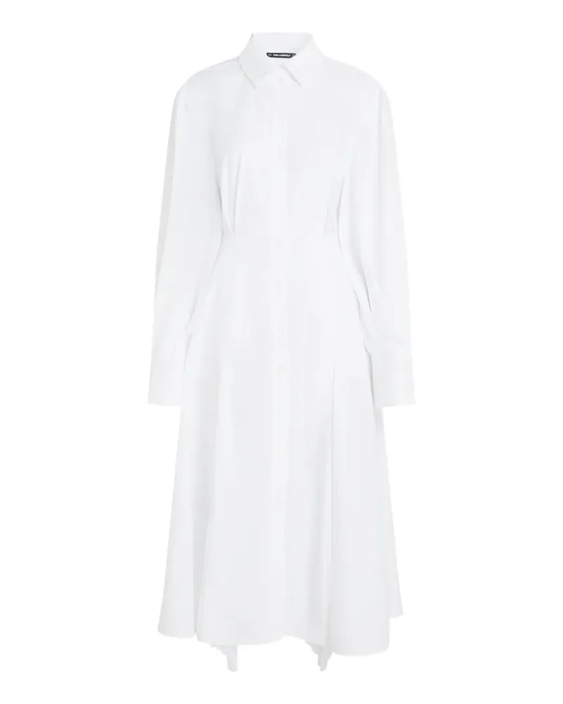 Karl Lagerfeld Hemdkleid mit Falten - Weiß Weiß