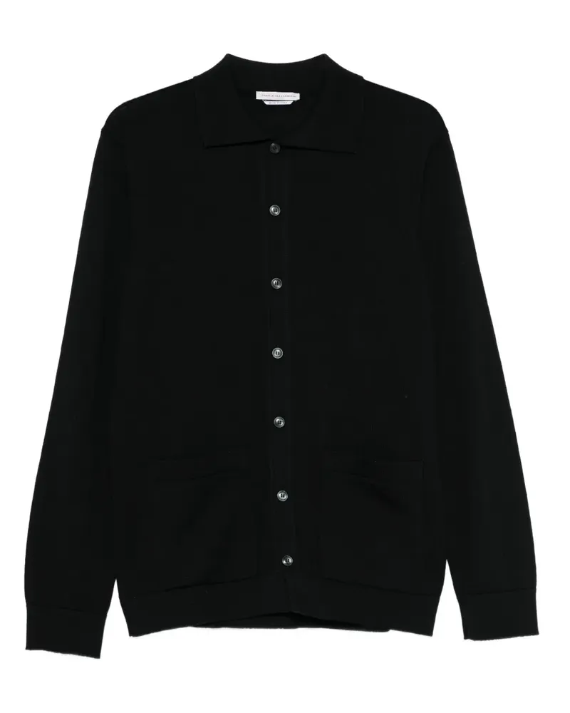 Daniele Alessandrini point-collar cardigan - Schwarz Schwarz