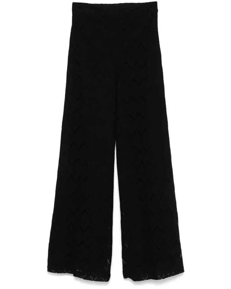 Twin-Set Makramee-Hose - Schwarz Schwarz