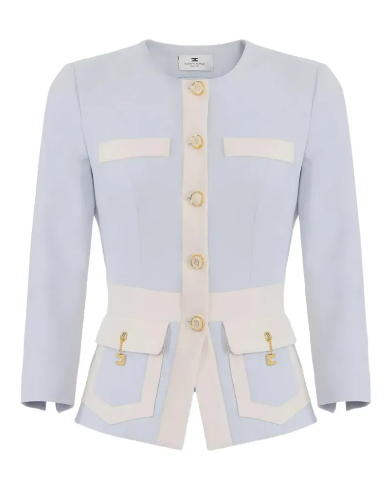 Elisabetta Franchi Jacke in Colour-Block-Optik - Blau Blau