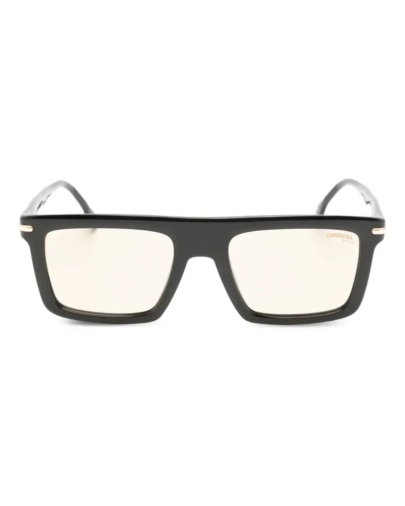 Carrera Sonnenbrille mit eckigem Gestell - Schwarz Schwarz