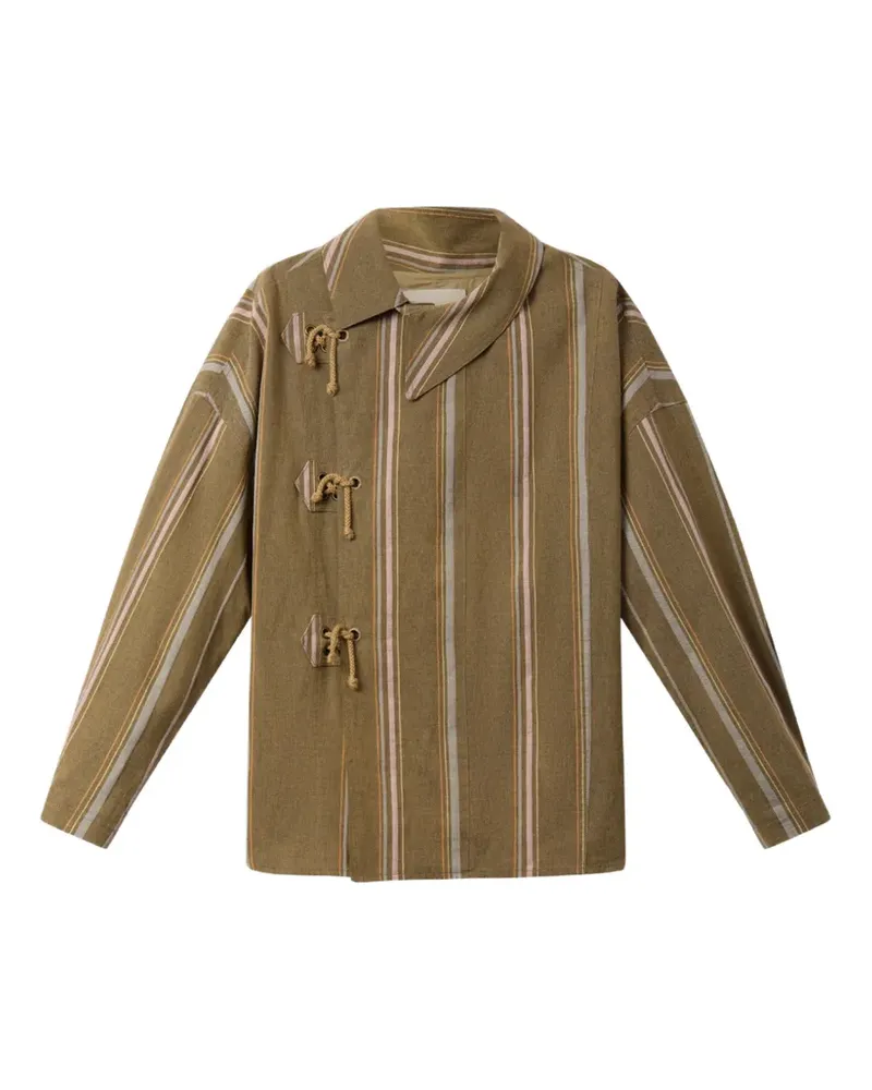 Isabel Marant Gestreifte Rasmia Jacke - Grün Grün