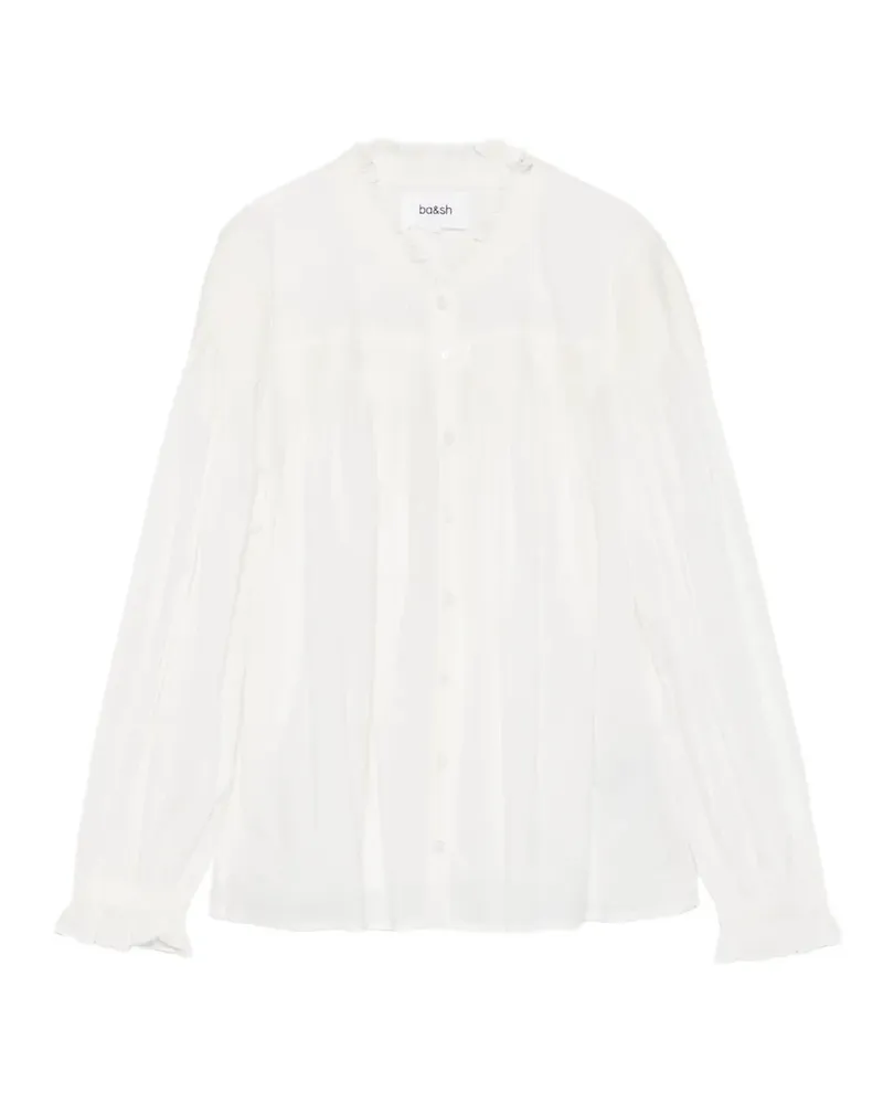 ba&sh Gesmokte Tonia Bluse mit Rüschen - Weiß Weiß
