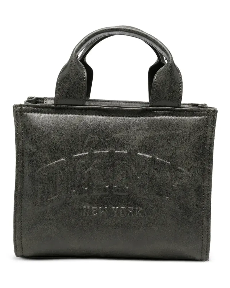 DKNY Metallic-Shopper mit Logo-Prägung - Grau Grau