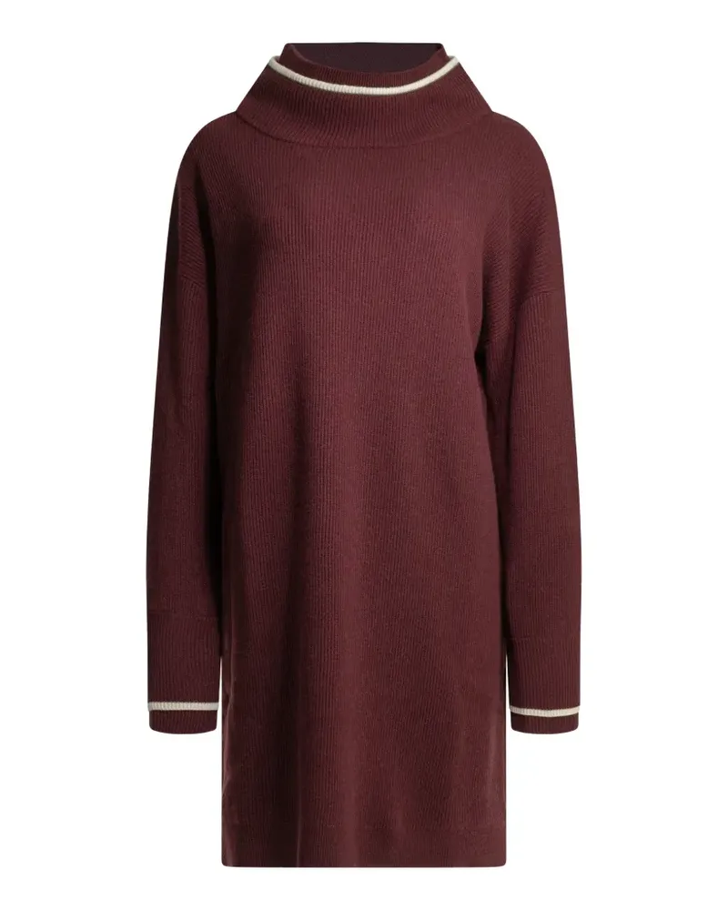 Brunello Cucinelli striped-trim mini dress - Rot Rot