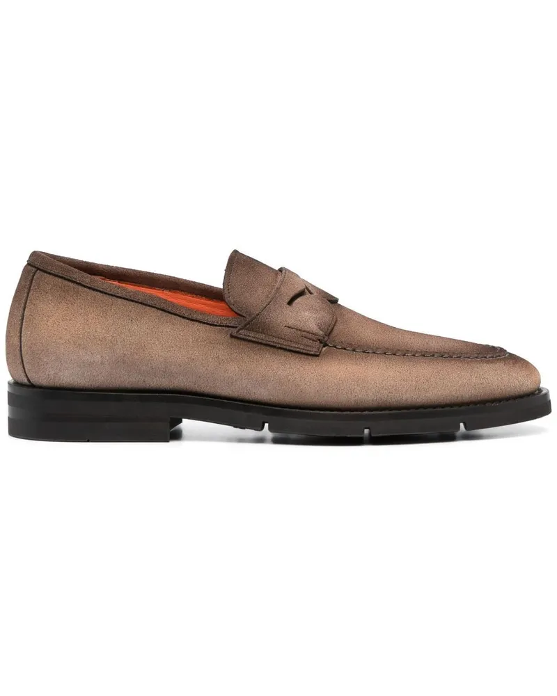 Santoni Loafer aus Wildleder - Braun Braun