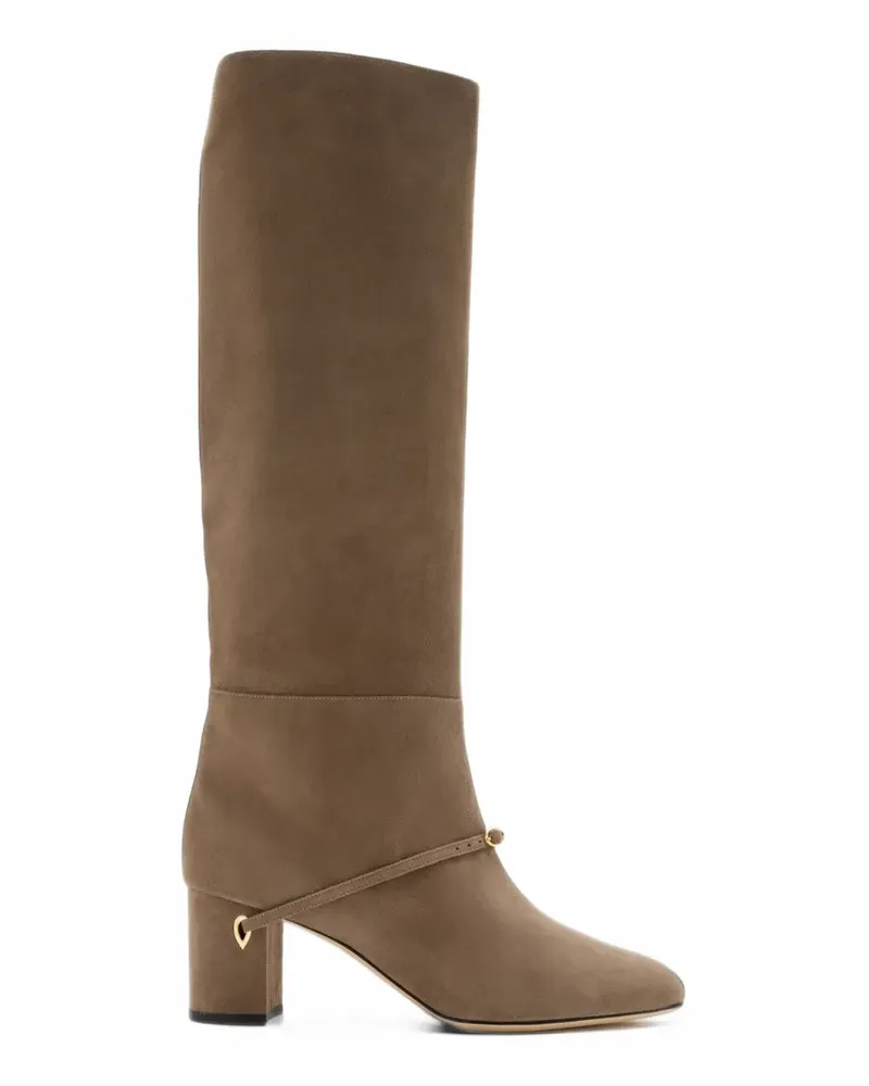 Jennifer Chamandi Sami Stiefel mit Schnallenriemen 65mm - Nude Nude