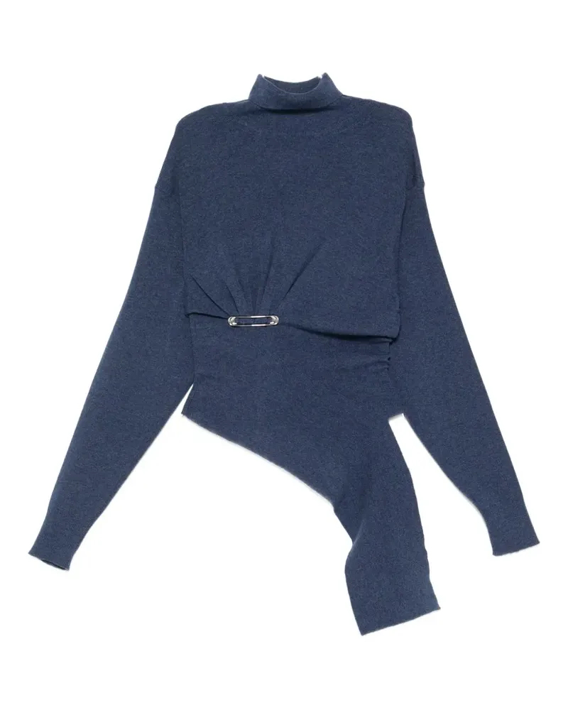 Lanvin Strickoberteil mit Sicherheitsnadel - Blau Blau