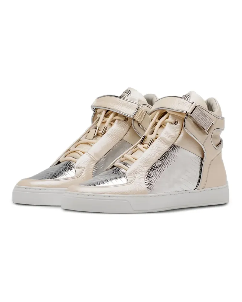 Leandro Lopes Mosh High-Top-Sneakers mit Strass - Nude Nude