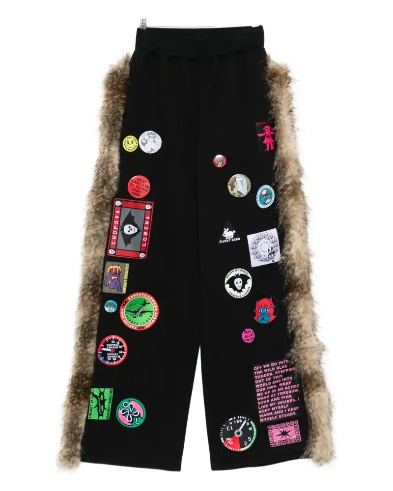 CHOPOVA LOWENA appliqué-detail pants - Schwarz Schwarz