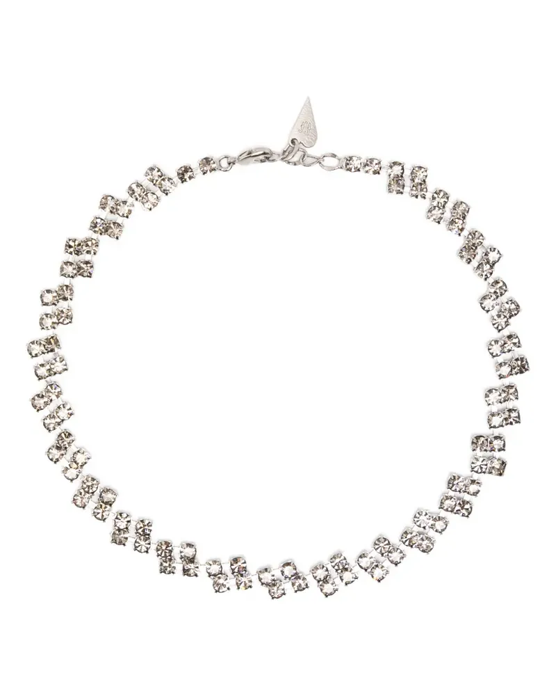 forte_forte crystal-embellished heart-charm necklace - Silber Silber