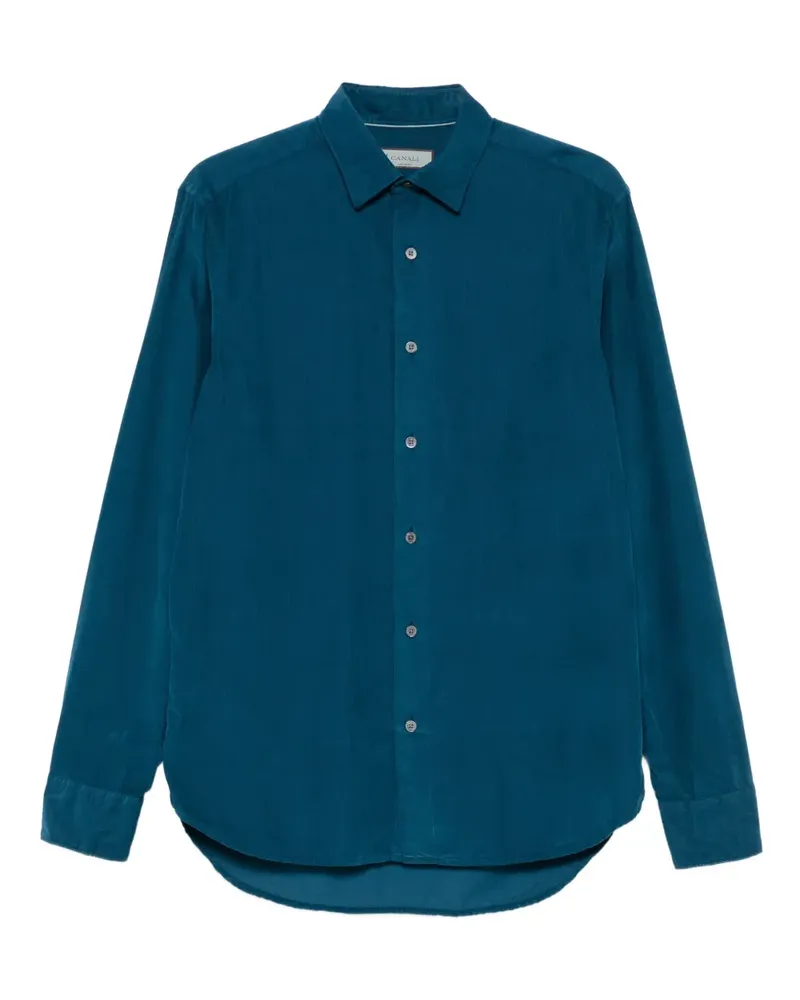 Canali Langärmeliges Hemd - Blau Blau
