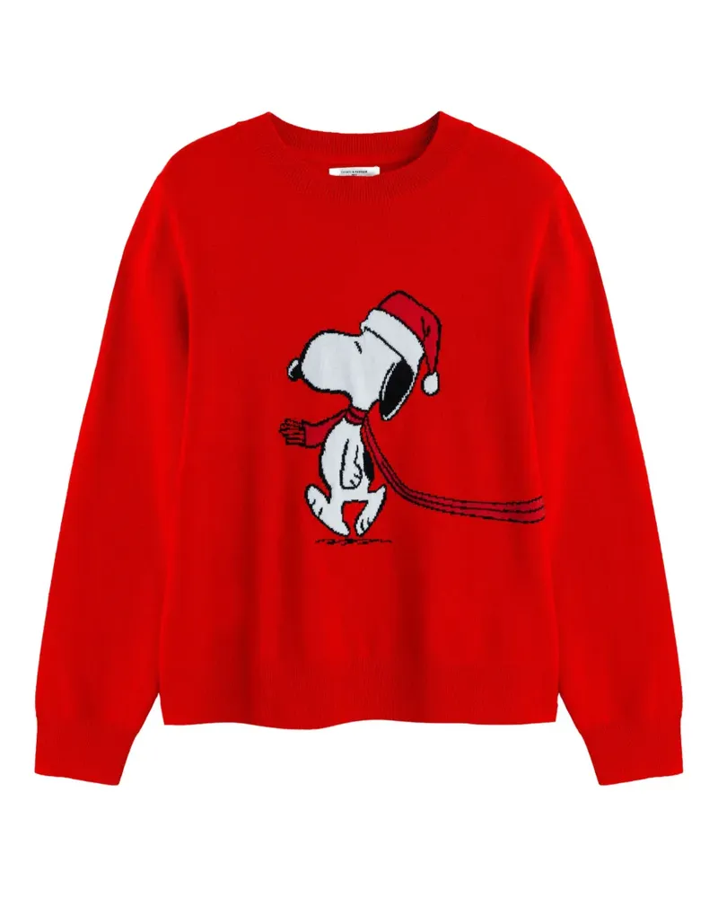 Chinti & Parker Holiday Snoopy Pullover - Rot Rot