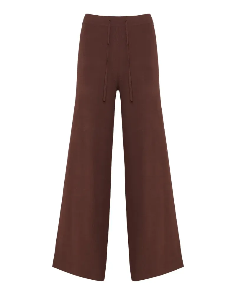 Yves Salomon knit wide-leg trousers - Braun Braun
