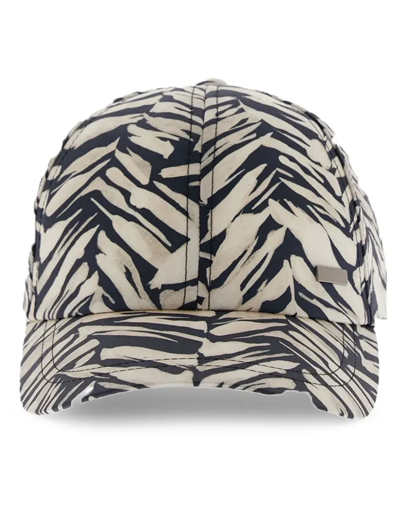 Herno Baseballkappe mit Zebra-Print - Weiß Weiß