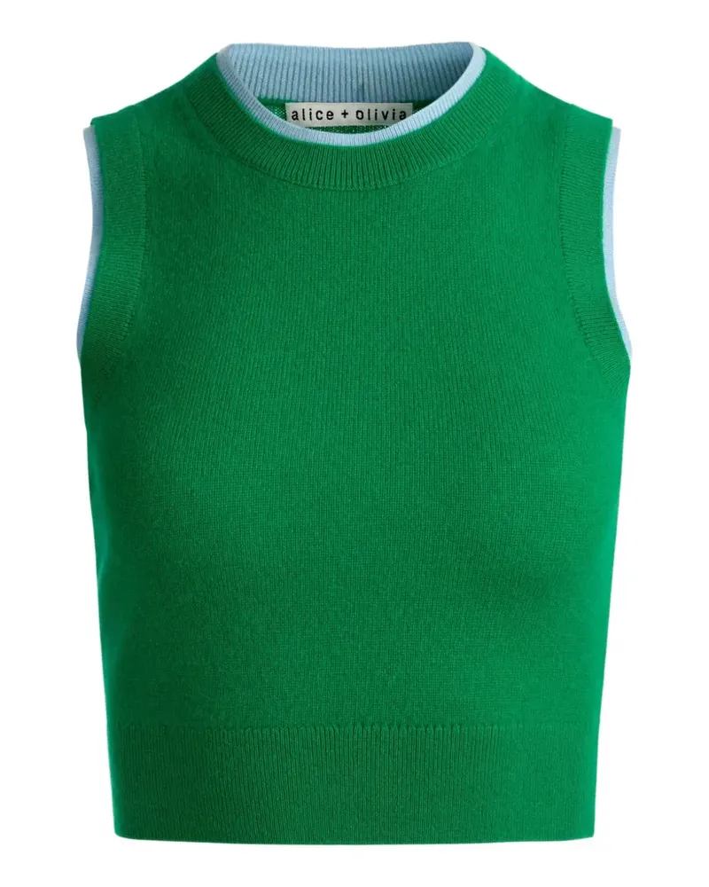 Alice + Olivia Araceli two-tone top - Grün Grün