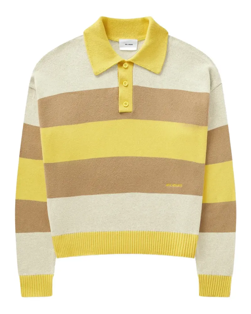 Axel Arigato Gestreiftes Marine Poloshirt - Gelb Gelb