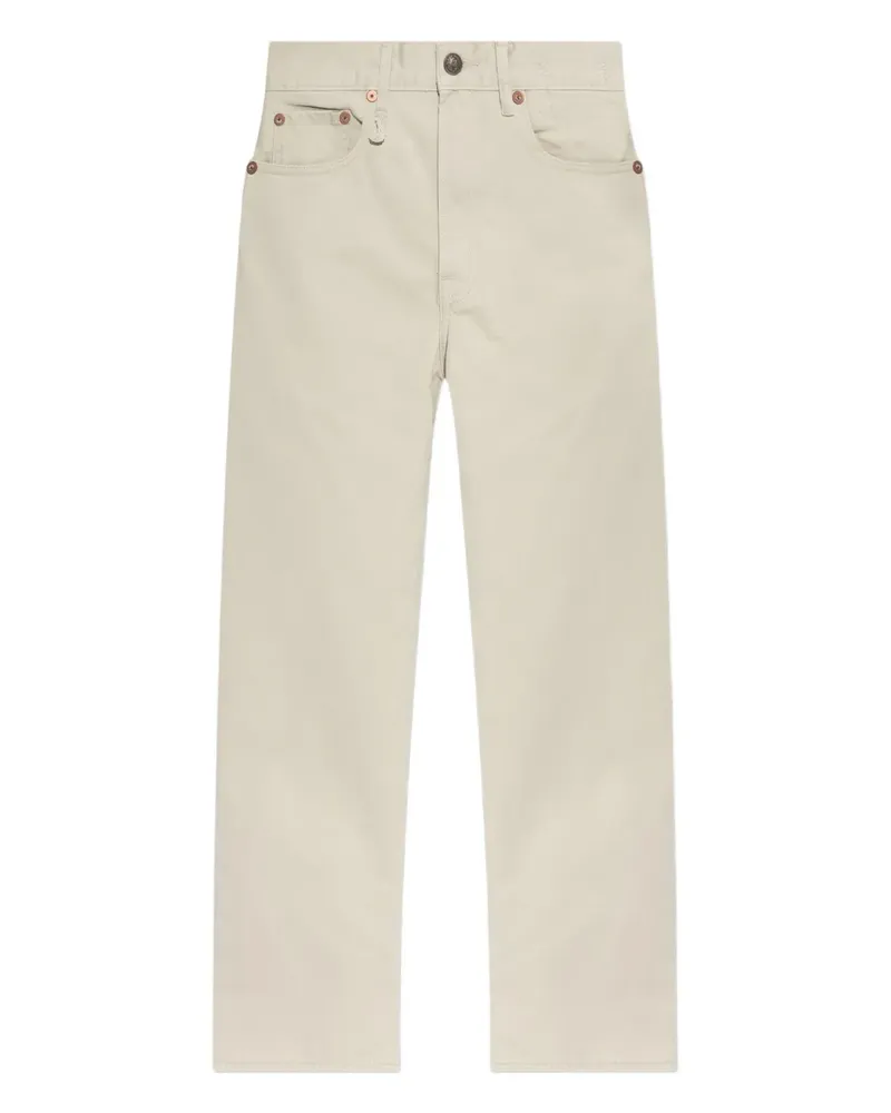 R13 Jeans mit bestickter Tasche - Nude Nude
