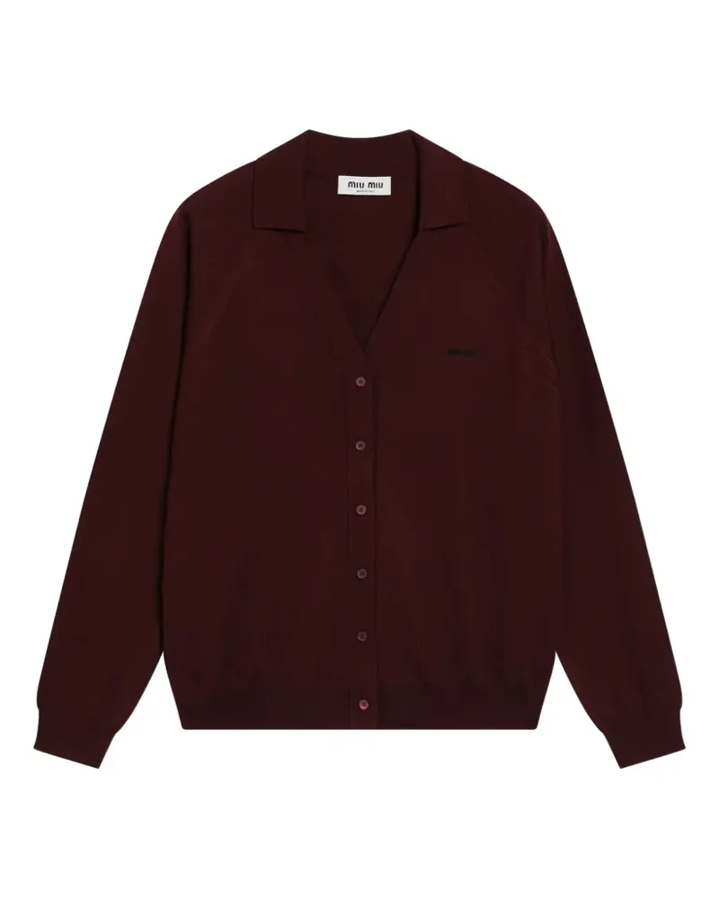 Miu Miu Pullover mit V-Ausschnitt - Rot Rot