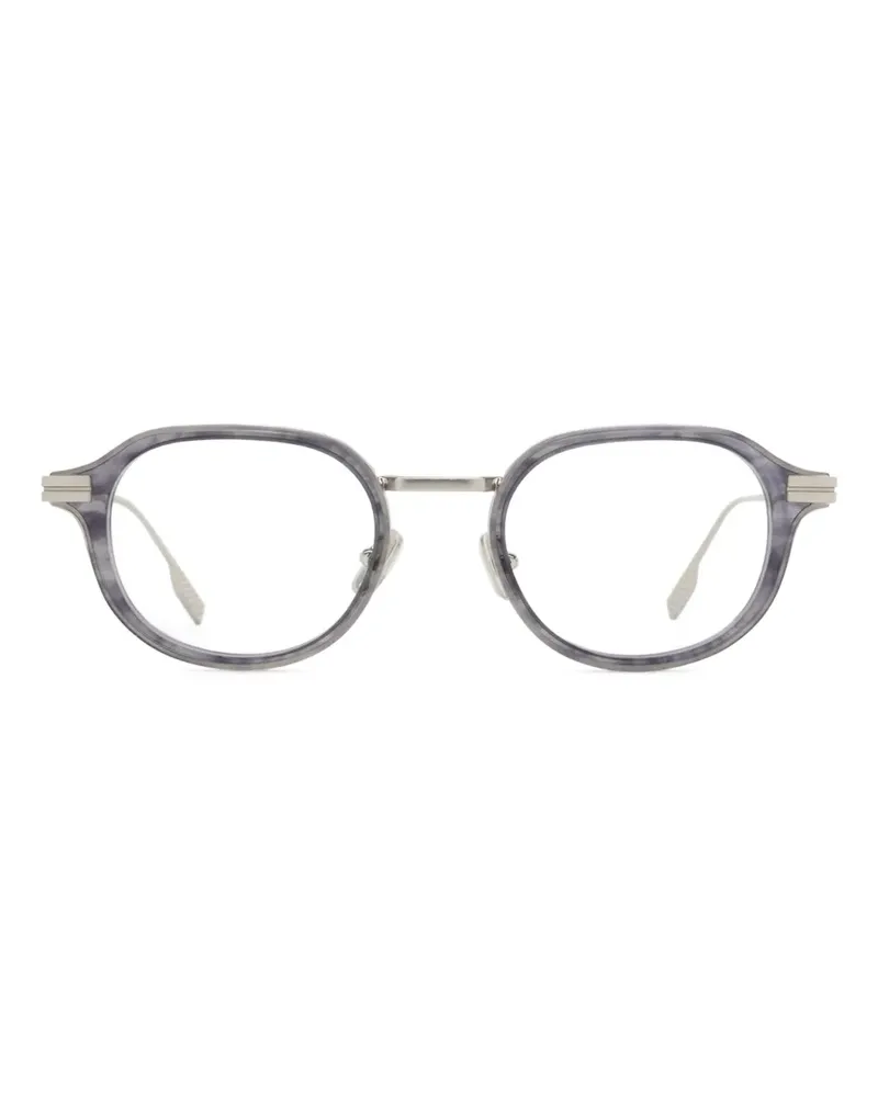 Ermenegildo Zegna Brille mit geometrischem Gestell - Grau Grau