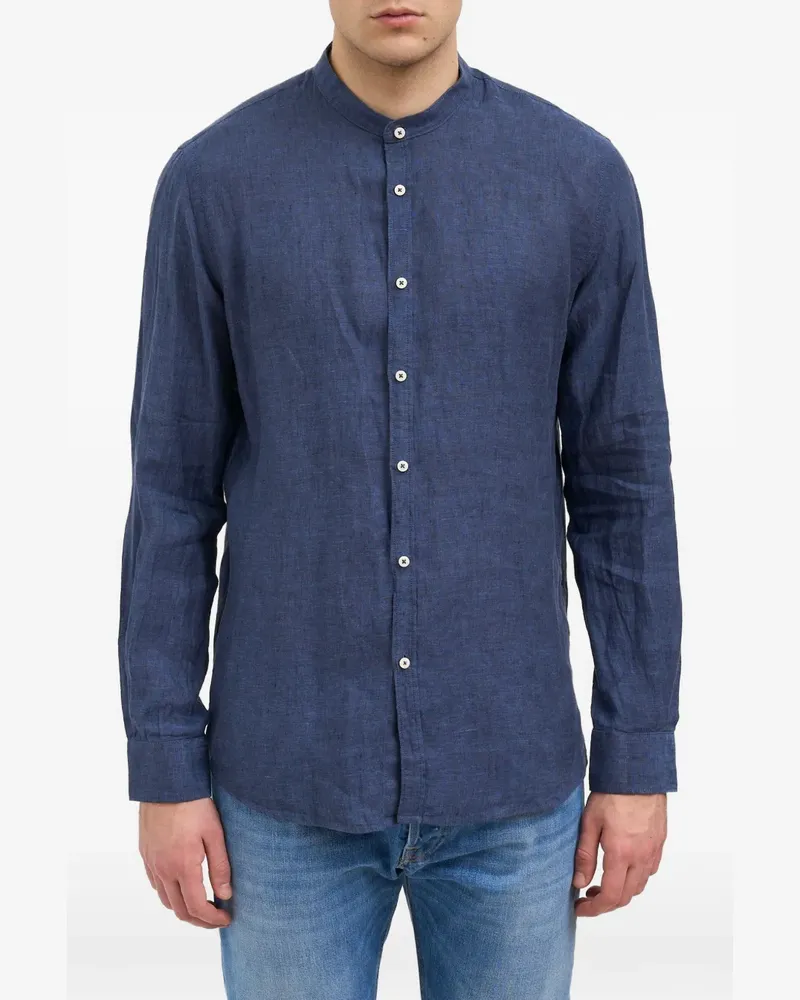 Daniele Alessandrini Mandarin-collar shirt - Blau Blau