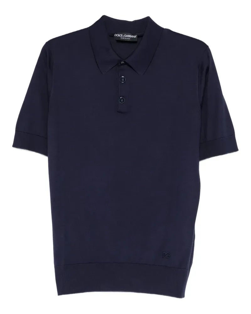Dolce & Gabbana Kurzärmeliges Poloshirt - Blau Blau