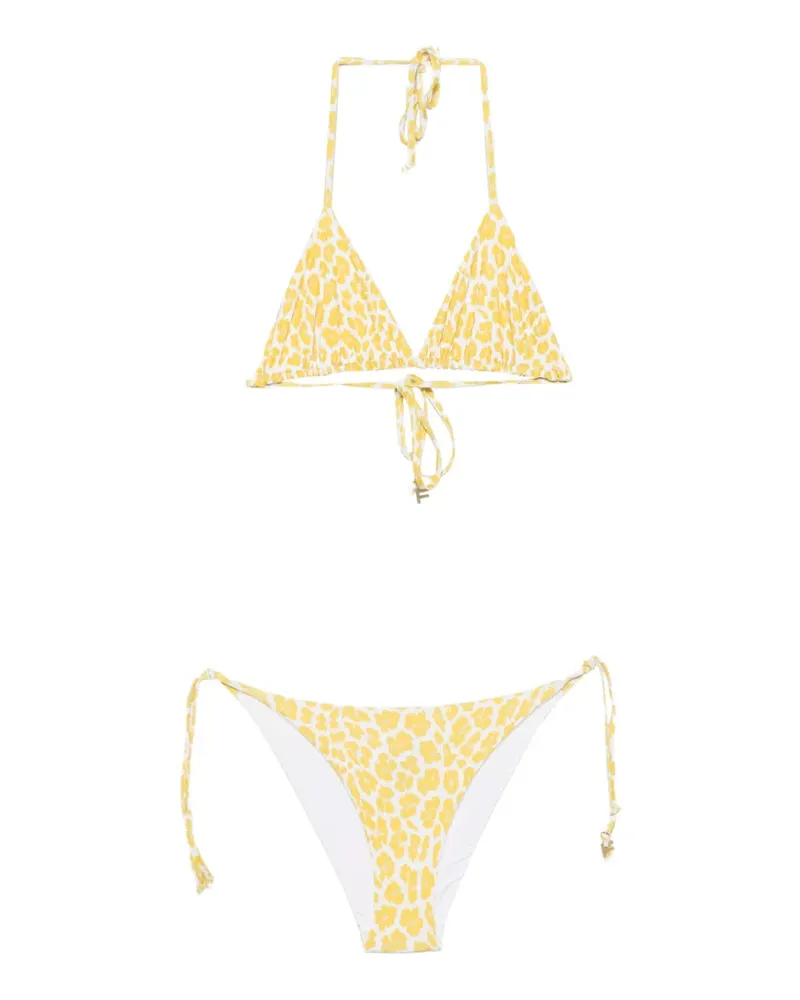 FISICO-Cristina Ferrari Bikini mit Leopardenprint - Gelb Gelb