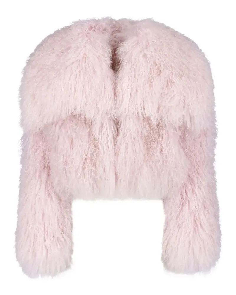 ATTICO Shearling-Jacke im Oversized-Look - Rosa Rosa