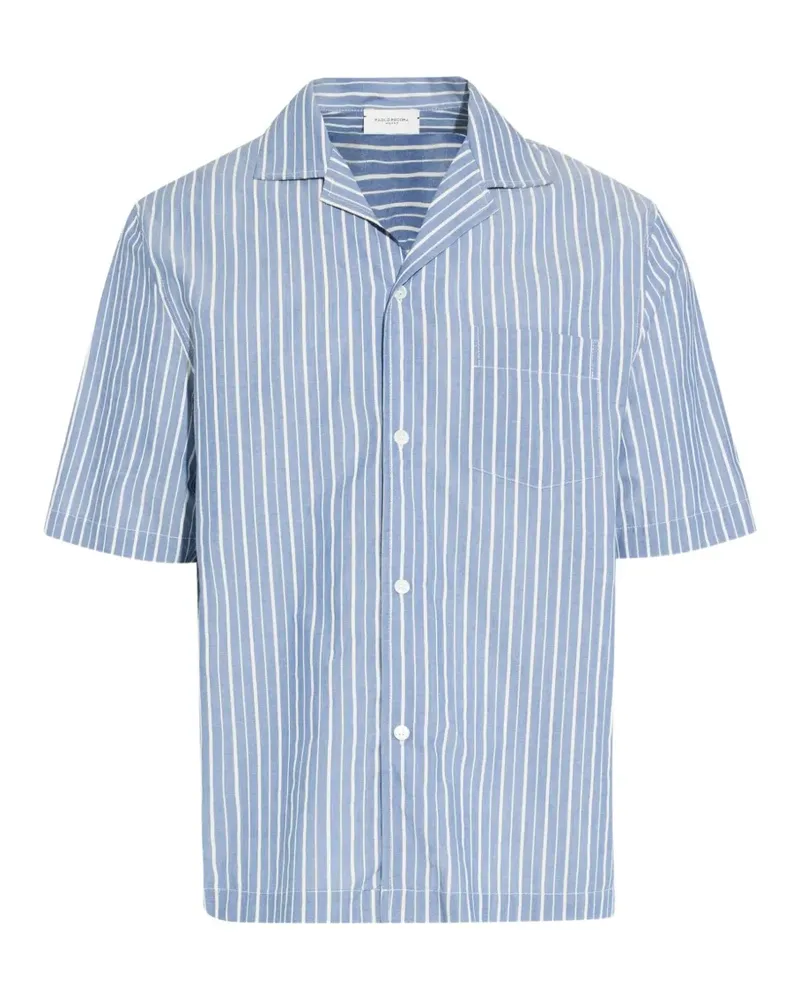 Paolo Pecora Milano striped short-sleeve shirt - Blau Blau