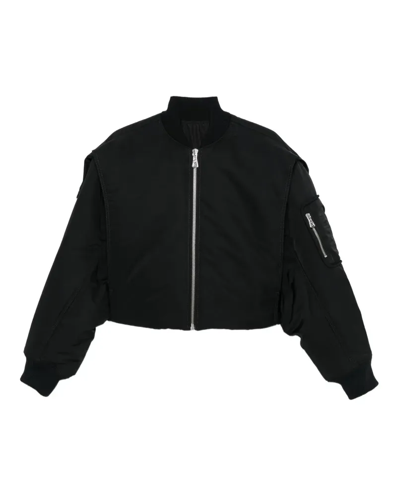 Jean Paul Gaultier Cropped-Jacke mit Reißverschluss - Schwarz Schwarz