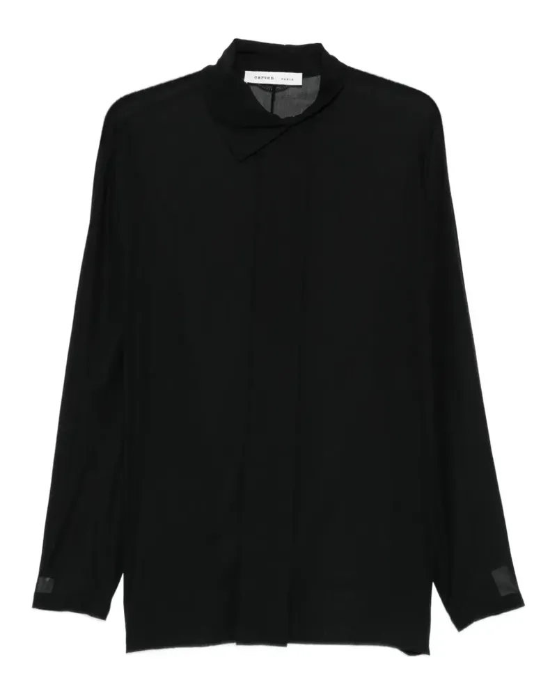Carven pearl-appliqué shirt - Schwarz Schwarz